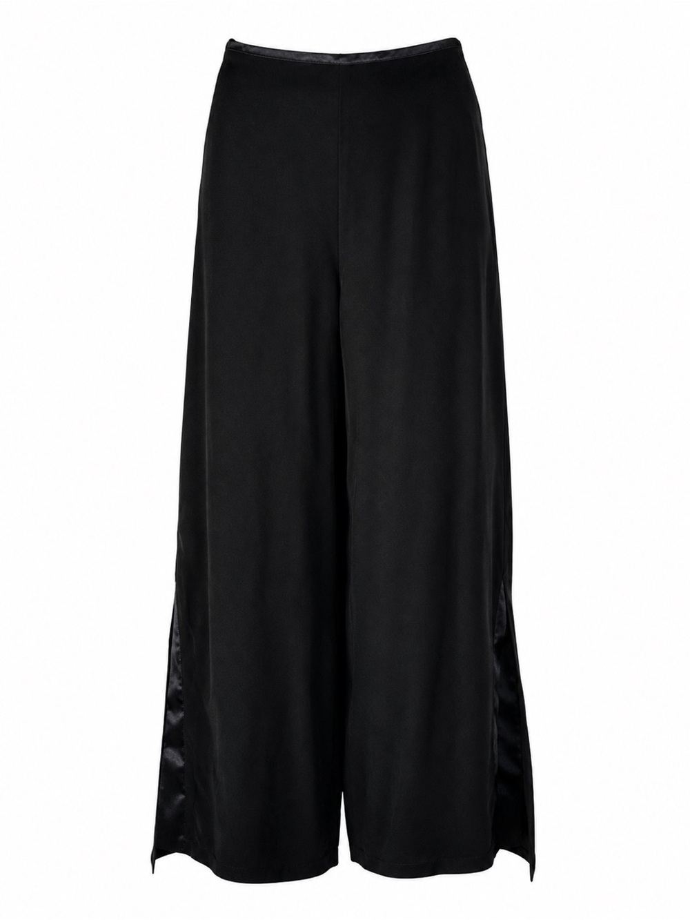 White House Black Market Side Slit Satin Trim Trouser pants Size 8R